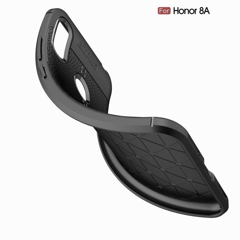 Pouzdro Na Huawei Honor 8a / Kryt Huawei Y6 2019 Litchi Pouzdro S Dvojitým Koženým Efektem