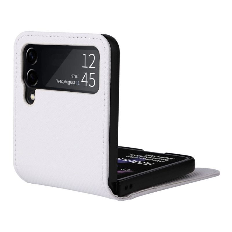 Kožené Pouzdro Folio Na Samsung Galaxy Z Flip 4 Flipové Pouzdro Kožený Efekt Retro Držák Karet