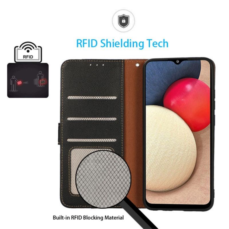 Kožené Pouzdro Na Google Pixel 6A Rfid Khazneh Ve Stylu Liči