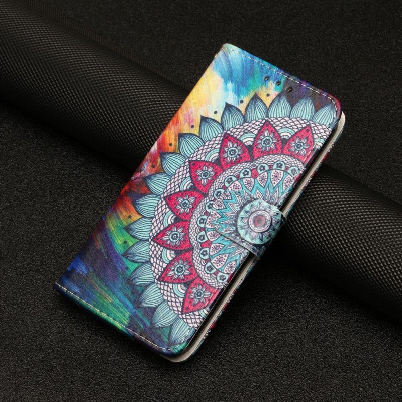 Kožené Pouzdro Na Google Pixel 7A Na Lana Barevné Strappy Mandala