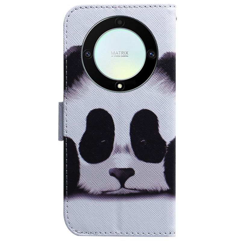 Kožené Pouzdro Na Honor Magic 5 Lite Na Lana Strappy Panda