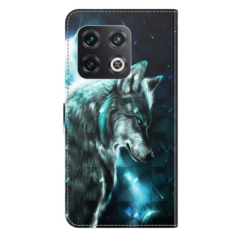 Kožené Pouzdro Na OnePlus 10 Pro 5G Na Lana Lanyard Wolf