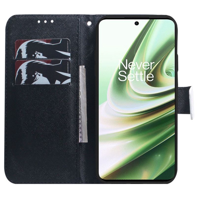 Kožené Pouzdro Na OnePlus Nord 2T 5G Na Lana Strappy Panda