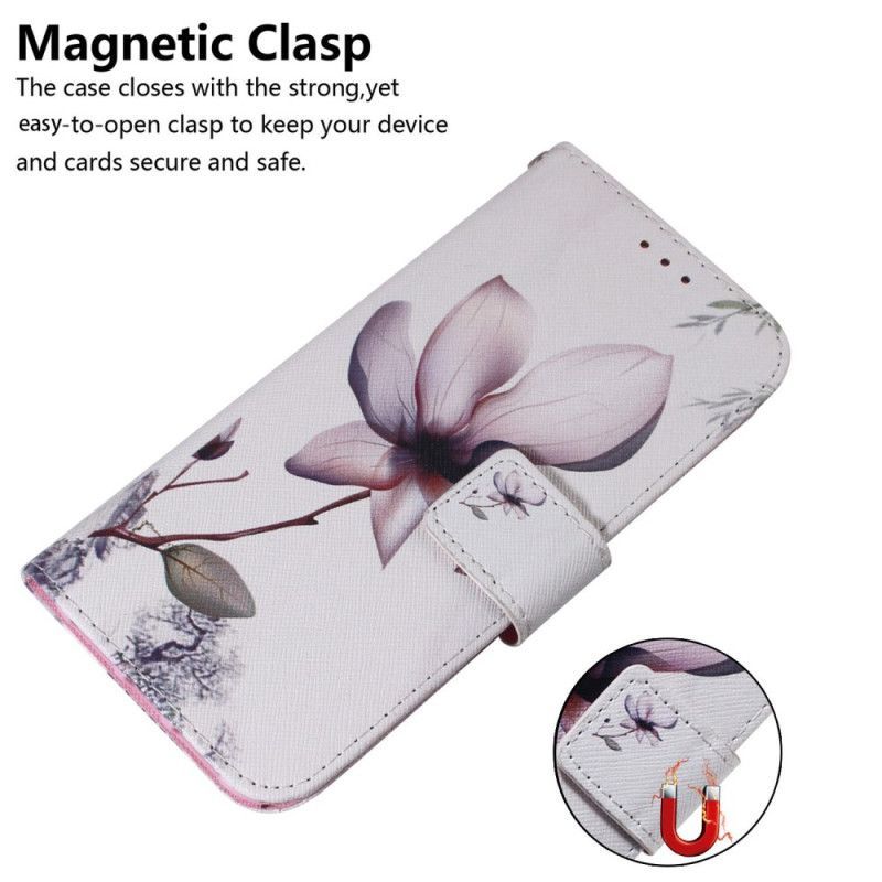 Kožené Pouzdro Na OnePlus Nord 2T 5G Na Lana Strappy Rose Flower