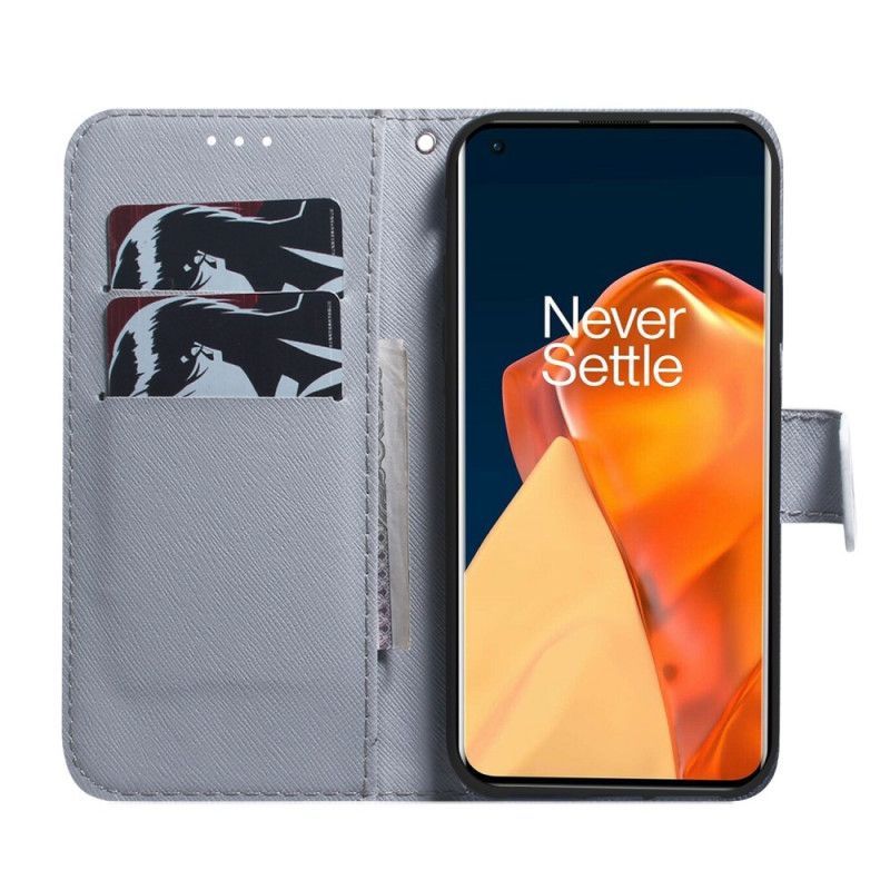 Kožené Pouzdro Na OnePlus Nord CE 2 5G Sovy A Sova