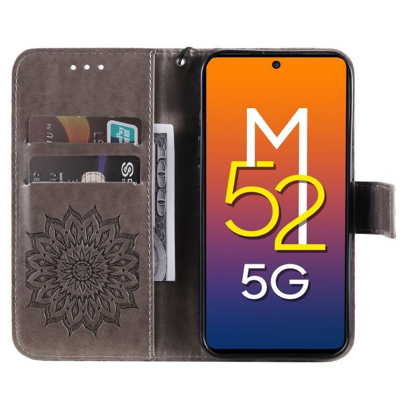 Kožené Pouzdro Na Samsung Galaxy M52 5G Orientální Mandala