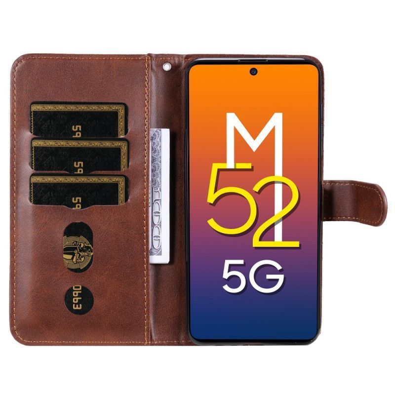 Kožené Pouzdro Na Samsung Galaxy M52 5G Zip