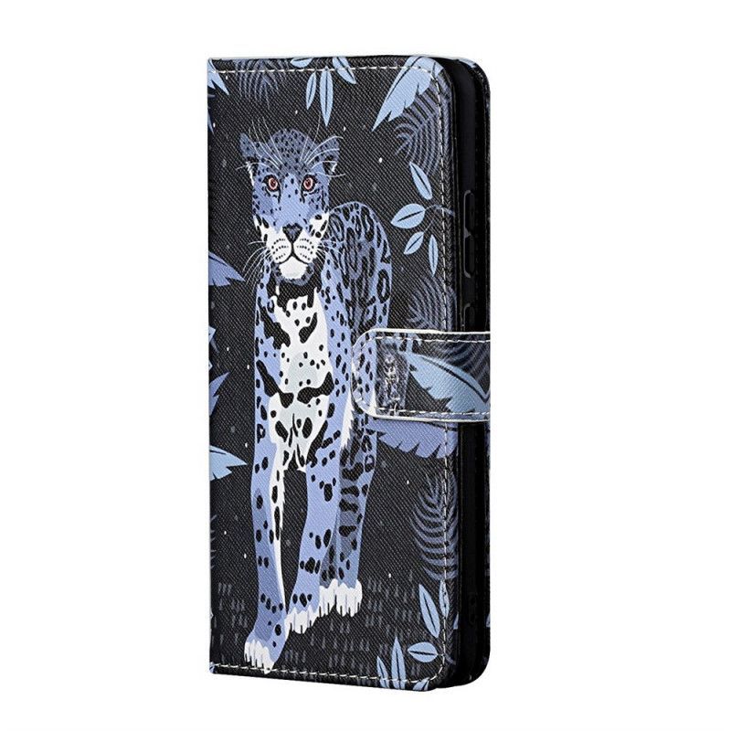 Kožené Pouzdro Na Samsung Galaxy M53 5G Na Lana Strappy Leopard