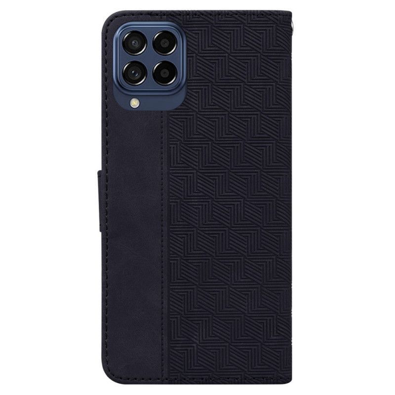 Kožené Pouzdro Na Samsung Galaxy M53 5G Na Lana Strappy Vzor