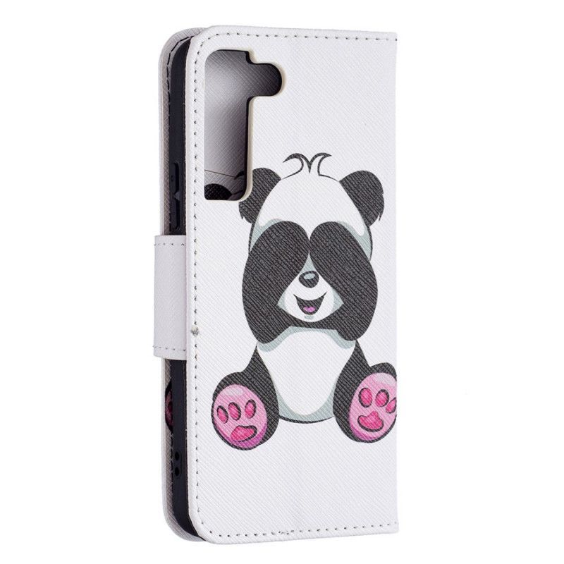 Kožené Pouzdro Na Samsung Galaxy S22 5G Panda Zábava