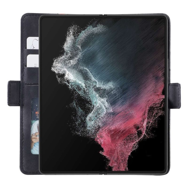 Kožené Pouzdro Na Samsung Galaxy Z Fold 4 Casedance Serie Waltz 001