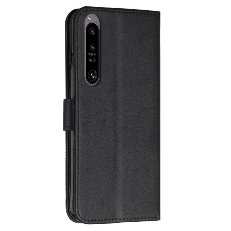 Kožené Pouzdro Na Sony Xperia 1 IV Geometrický Kožený Styl S Páskem