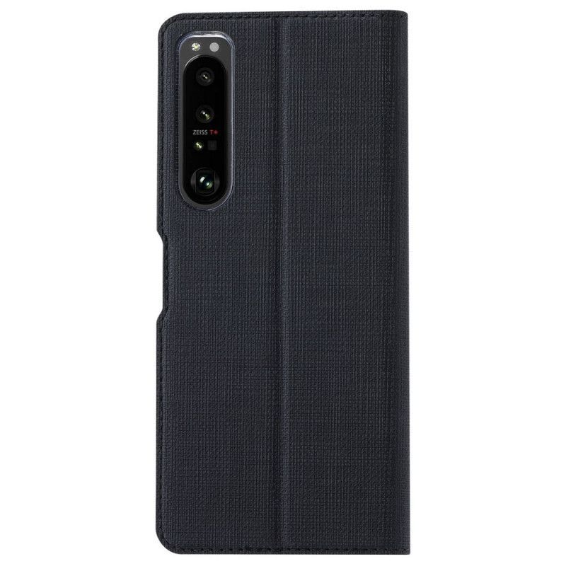 Kožené Pouzdro Na Sony Xperia 1 IV Textura Látky Vili