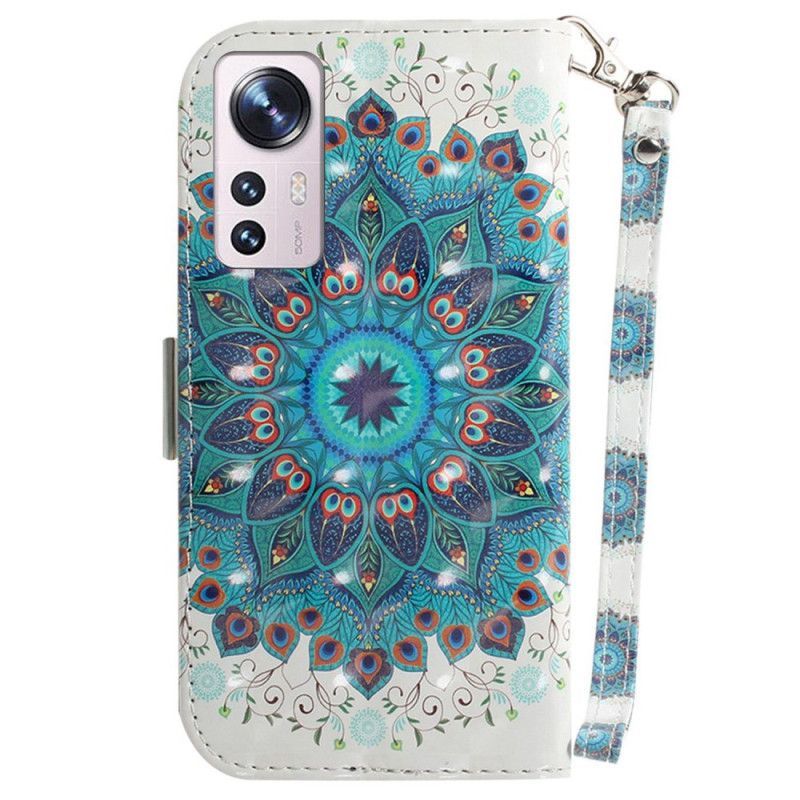 Kožené Pouzdro Na Xiaomi 12 / 12X Na Lana Strappy Mandala