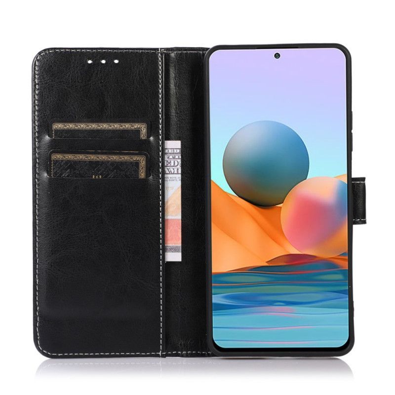 Kožené Pouzdro Na Xiaomi 12 Pro Couture Efekt Kůže