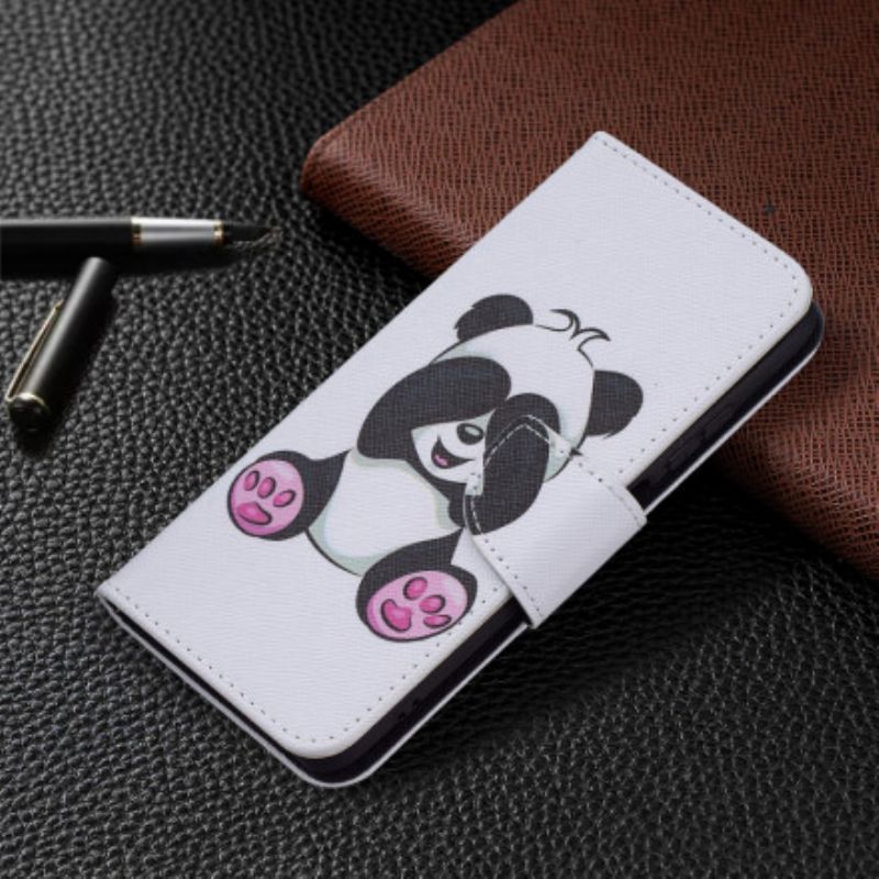 Kožené Pouzdro Na Xiaomi Redmi Note 10 / 10S Panda Zábava