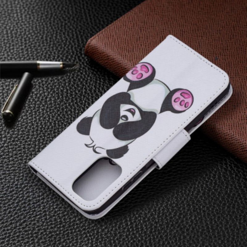 Kožené Pouzdro Na Xiaomi Redmi Note 10 / 10S Panda Zábava