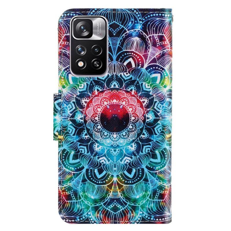 Kožené Pouzdro Na Xiaomi Redmi Note 11 Pro Plus 5G Na Lana Okázalá Strappy Mandala