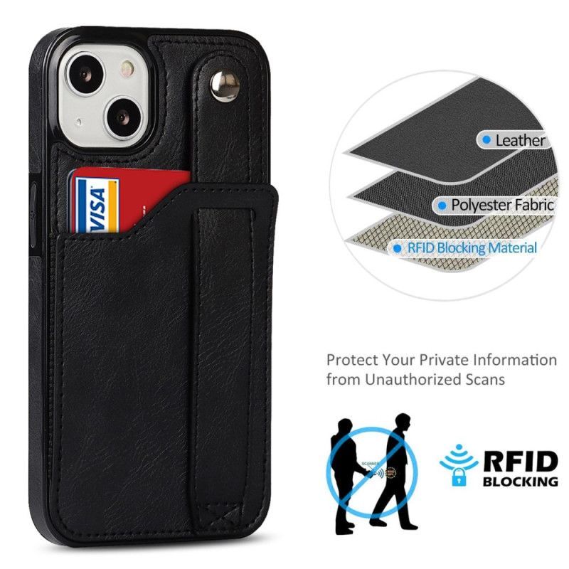 Kryt Na iPhone 14 Držák Rfid Karet S Popruhem