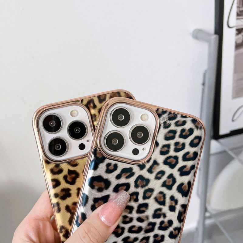 Kryt Na iPhone 14 Efekt Leopardí Kůže