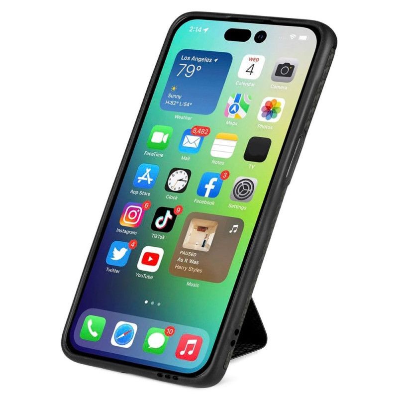 Kryt Na iPhone 14 Pro Držák Karet Z Uhlíkových Vláken