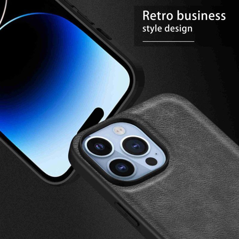 Kryt Na iPhone 14 Pro Max Retro Umělá Kůže