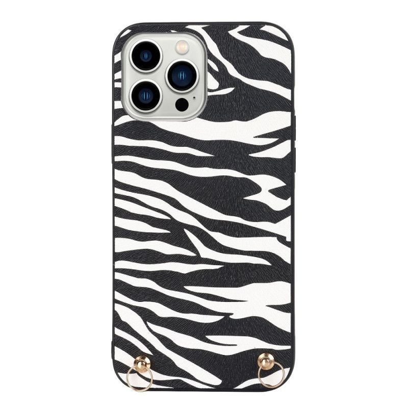 Kryt Na iPhone 14 Pro Zebra S Ramenním Popruhem