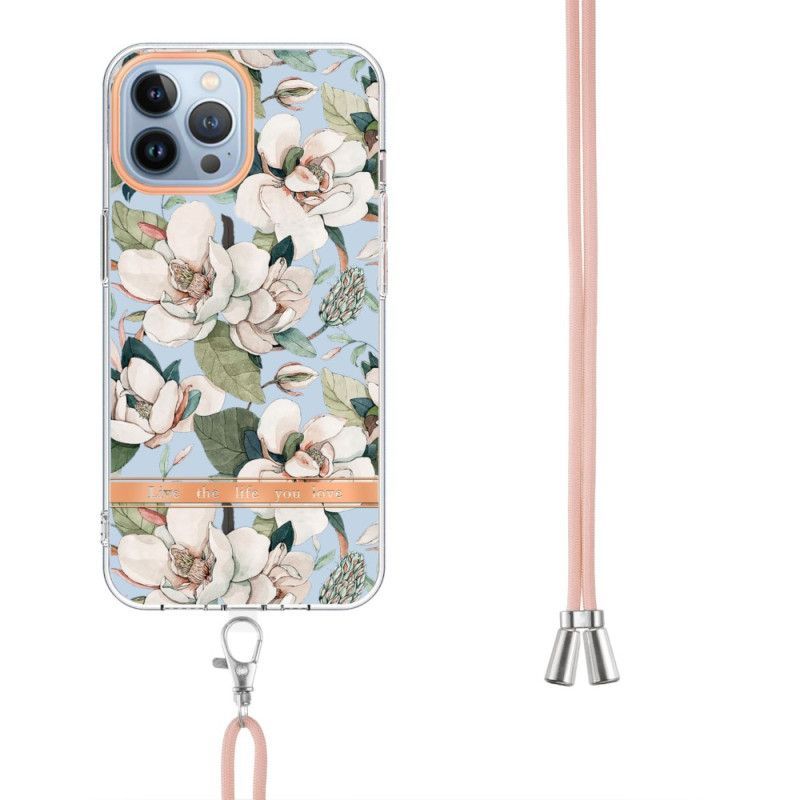 Kryt Na iPhone 15 Pro Max Na Lana Cordon Flowers