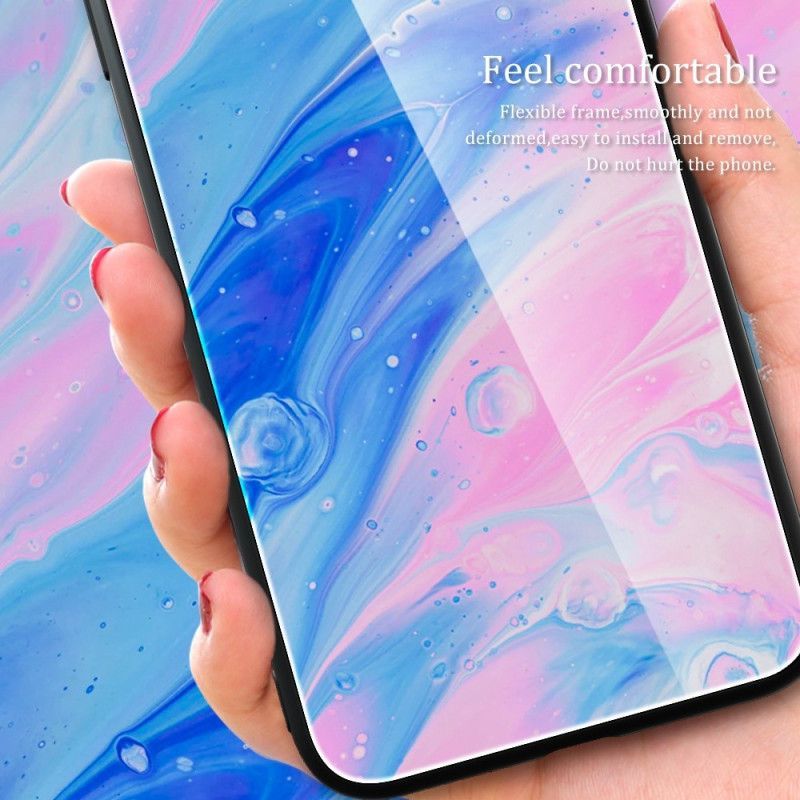 Kryt Na Oppo Reno 8 Mramorové Barvy Tvrzené Sklo