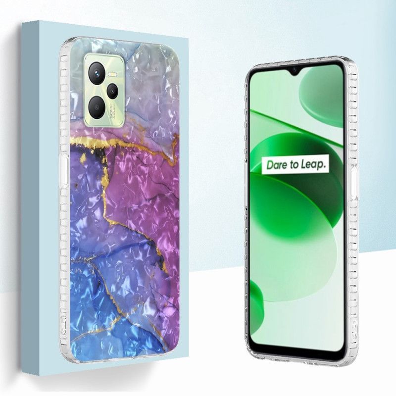 Kryt Na Realme C35 Stylový Modrý Mramor