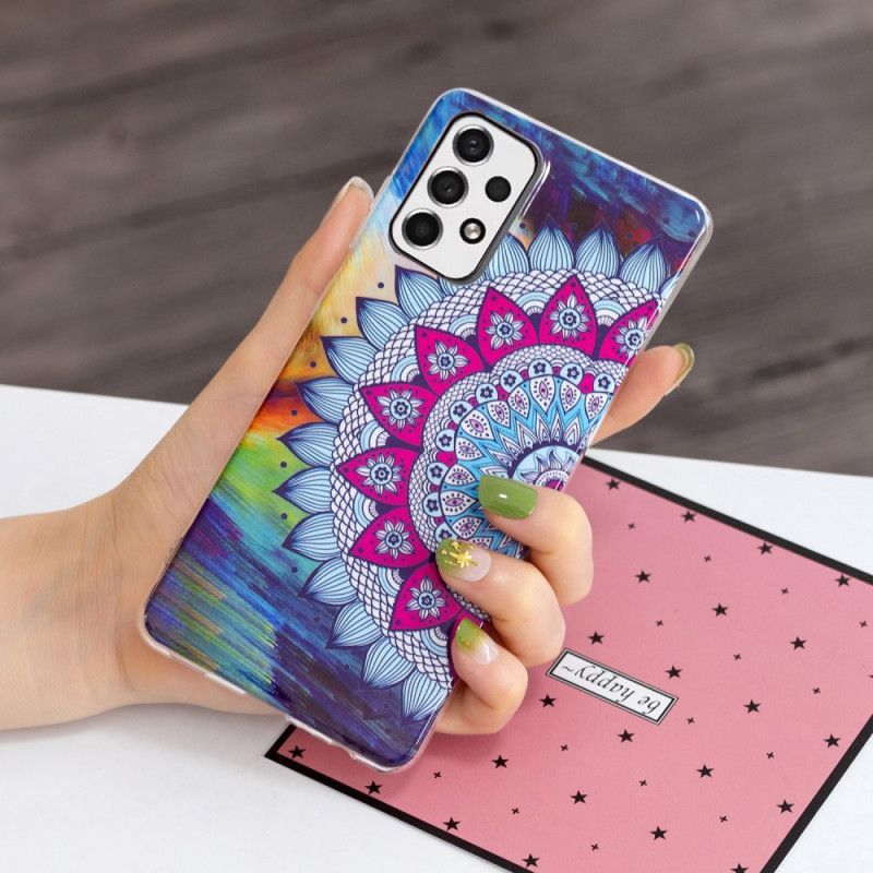 Kryt Na Samsung Galaxy A53 5G Fluorescenční Barevné Mandala