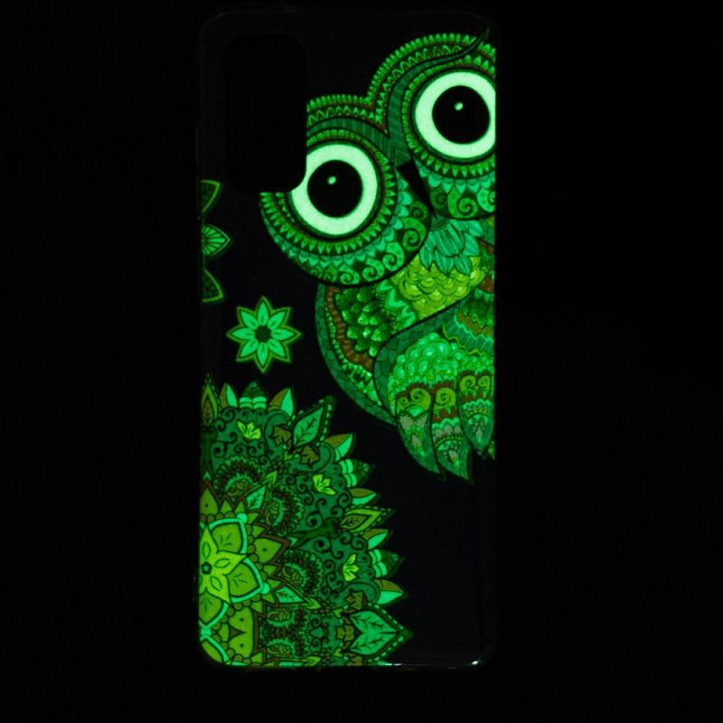 Kryt Na Samsung Galaxy A53 5G Fluorescenční Sova Mandala