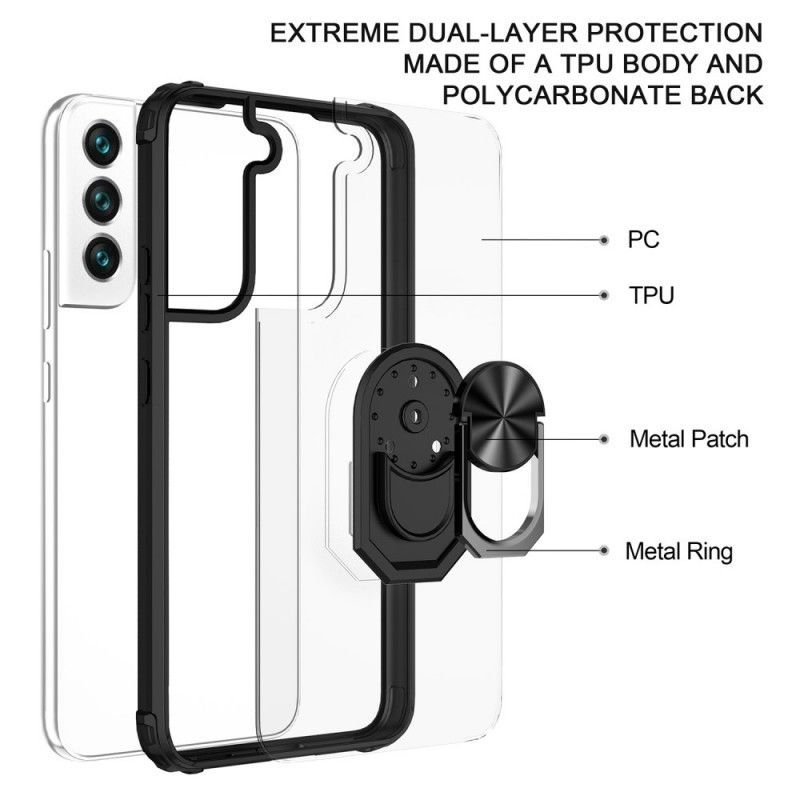 Kryt Na Samsung Galaxy S22 5G Transparentní S Ring-support