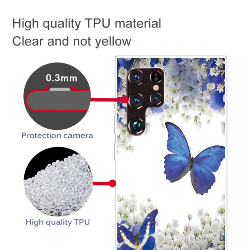 Kryt Na Samsung Galaxy S22 Ultra 5G Design Motýli