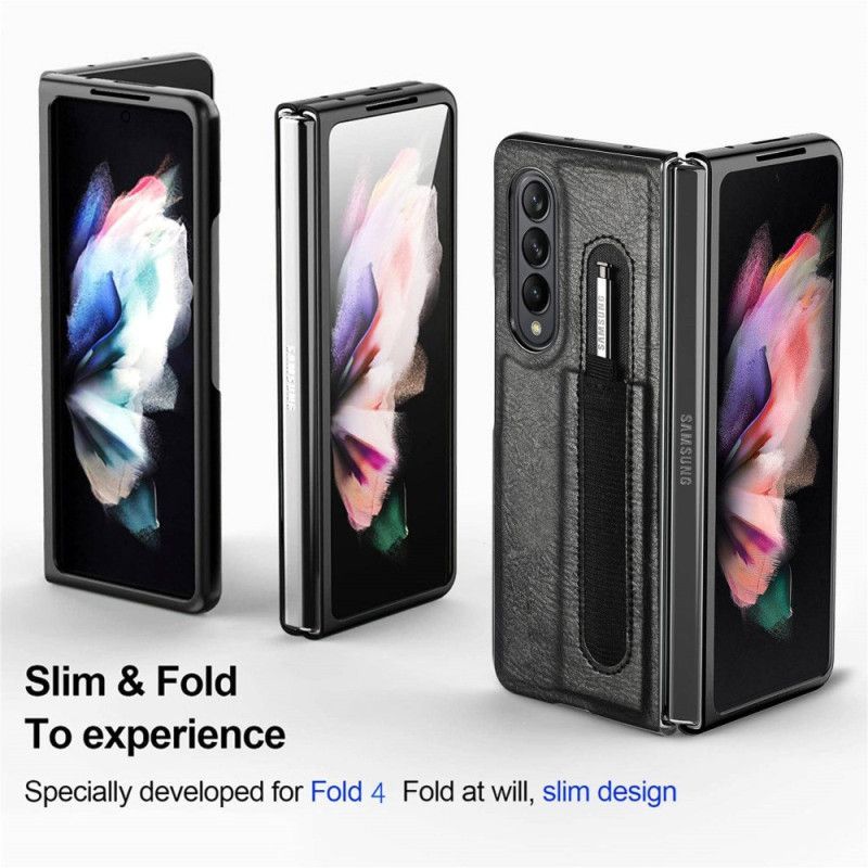 Kryt Na Samsung Galaxy Z Fold 4 Stylus Z Umělé Kůže