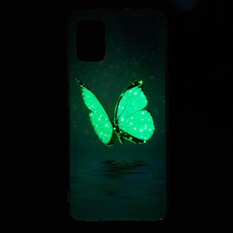 Kryt Na Xiaomi Redmi Note 11 Pro Plus 5G Fluorescenční Modrý Motýl