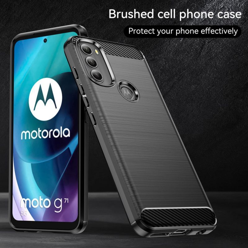 Kryty Na Mobil Na Moto G71 5G Kartáčované Uhlíkové Vlákno