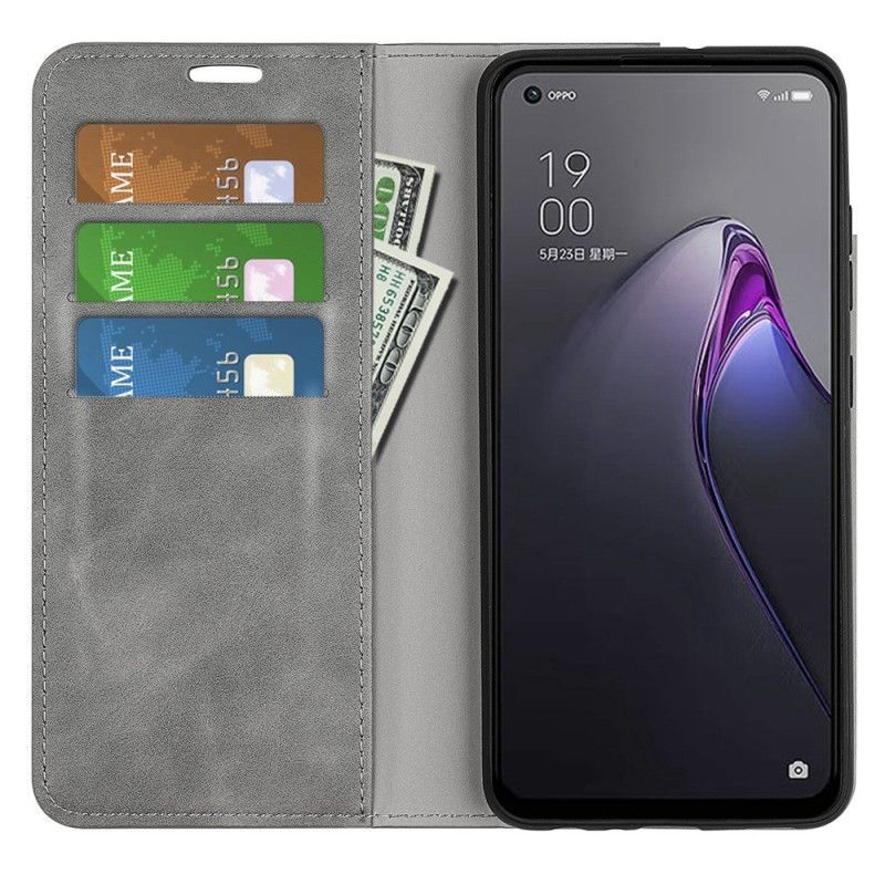 Kryty Na Mobil Na Oppo Reno 8 Flipové Pouzdro Klasický Design