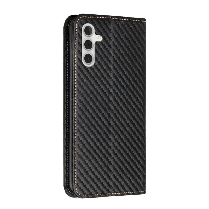 Kryty Na Mobil Na Samsung Galaxy A54 5G Na Lana Flipové Pouzdro Strappy Carbon Fiber Style