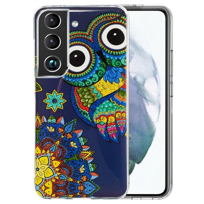 Kryty Na Mobil Na Samsung Galaxy S22 5G Fluorescenční Sova Mandala