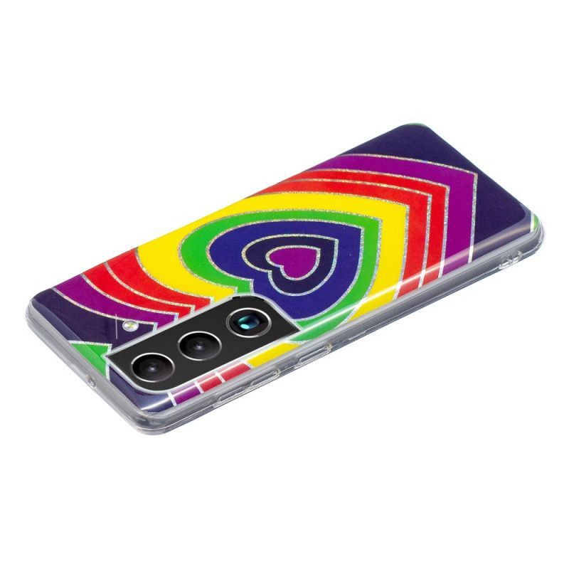 Kryty Na Mobil Na Samsung Galaxy S22 5G Psychedelické Srdce