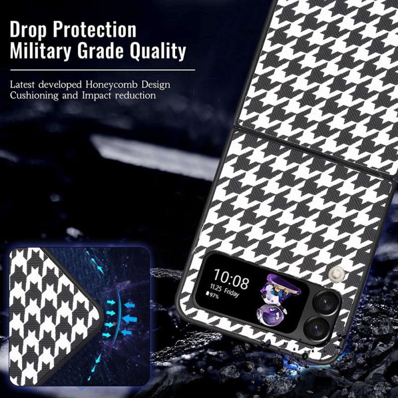 Kryty Na Mobil Na Samsung Galaxy Z Flip 4 Flipové Pouzdro Houndstooth