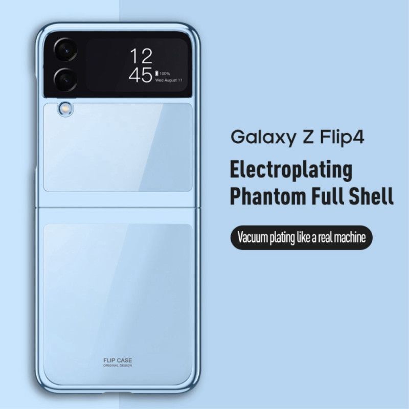 Kryty Na Mobil Na Samsung Galaxy Z Flip 4 Flipové Pouzdro Transparentní Metalický Obrys