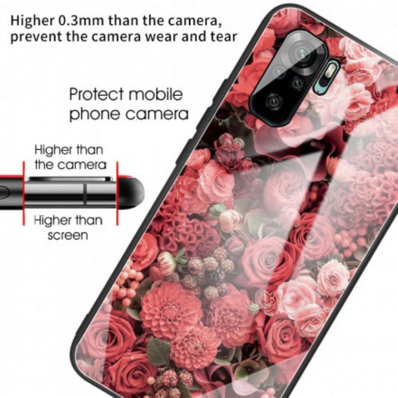 Kryty Na Mobil Na Xiaomi Redmi Note 10 / 10S Tvrzené Sklo Rose Flowers