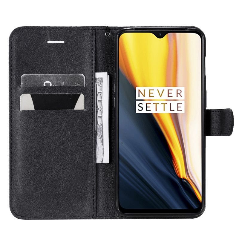 Flipové Pouzdro Na Oneplus 7 Kožený Řemínek