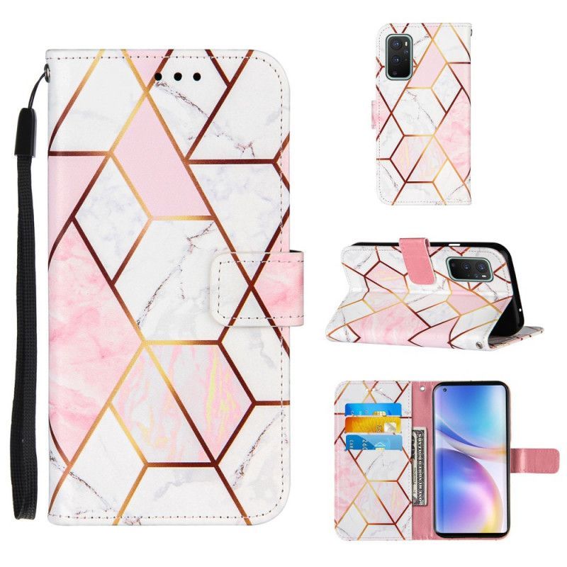 Flipové Pouzdro Na Oneplus 9 Geometrický Pás Mramoru