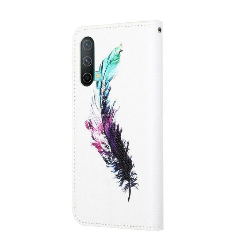 Flipové Pouzdro Na Oneplus Nord Ce 5g Pírko Do Tanga