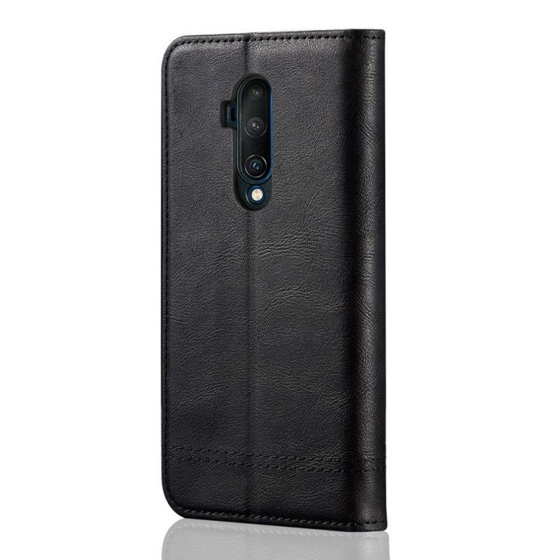 Kožené Pouzdro Folio Na Oneplus 7t Pro Prošívání S Koženým Efektem