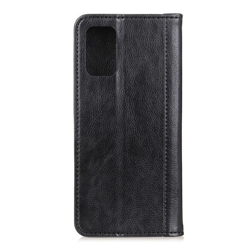 Kožené Pouzdro Folio Na Oneplus 8t Litchi Verze Ze Štípenky