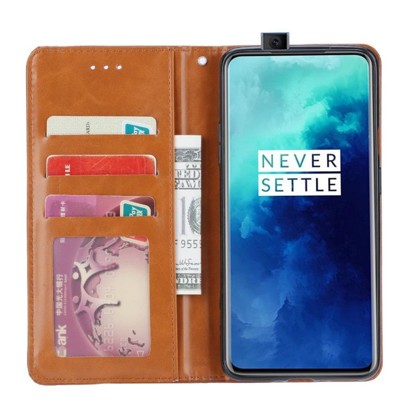 Kožené Pouzdro Folio Oneplus 7t Pro Držák Na Karty Z Umělé Kůže